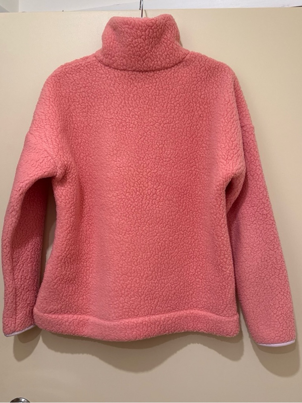 J. Crew Coral Pink Sherpa Half-Zip Jacket for Kids - Picture 2 of 3